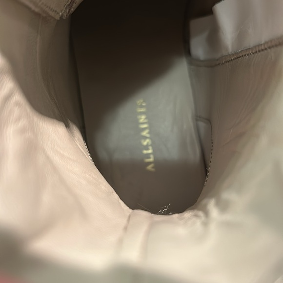 ALL SAINTS WHITE LEATHER ANKLE BOOTS SIZE 6 - Picture 7 of 10